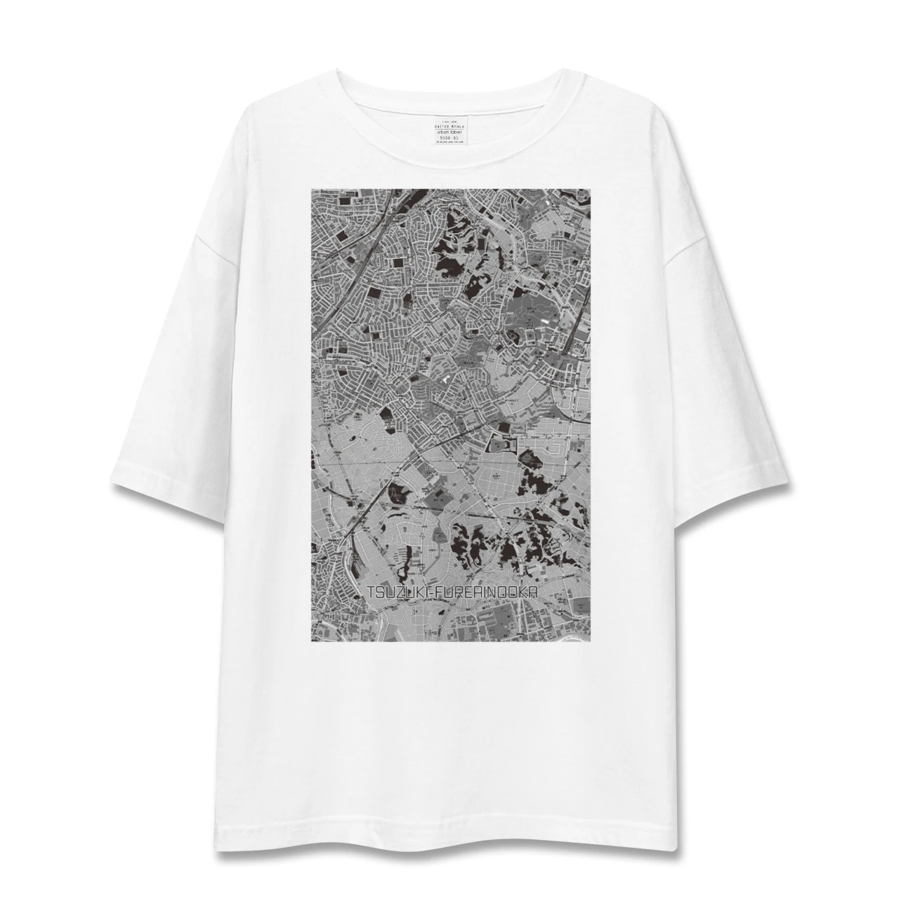 【都筑ふれあいの丘(神奈川県)】地図柄ビッグシルエットTシャツ