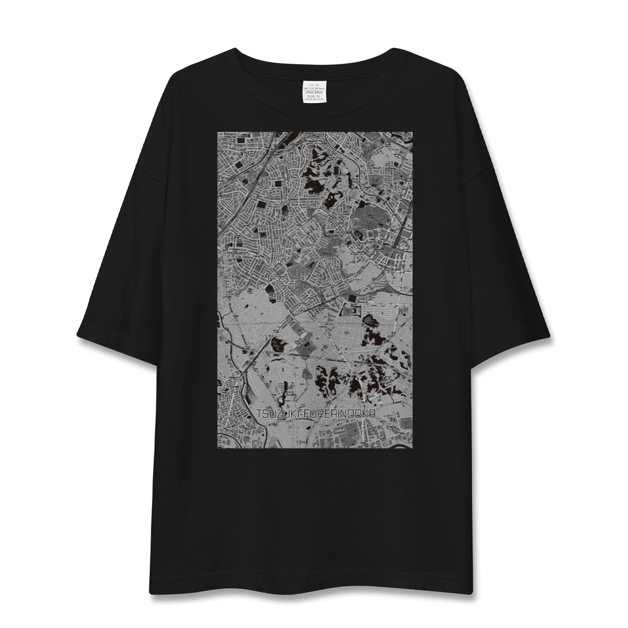 【都筑ふれあいの丘(神奈川県)】地図柄ビッグシルエットTシャツ