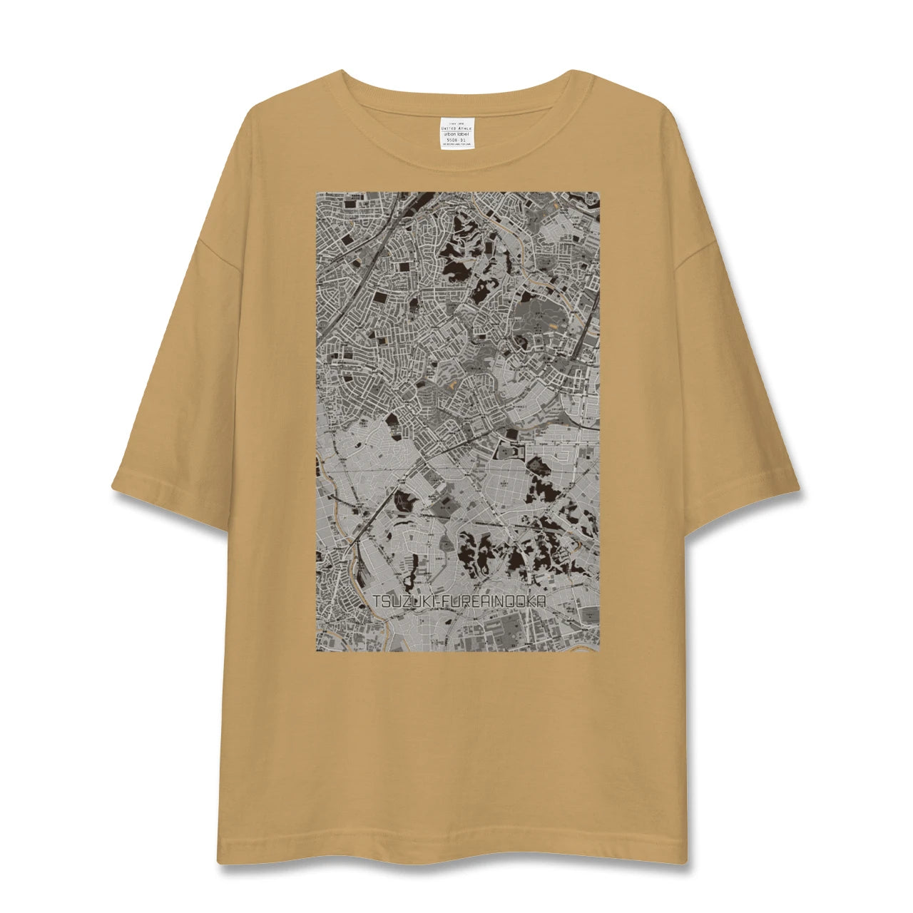 【都筑ふれあいの丘(神奈川県)】地図柄ビッグシルエットTシャツ