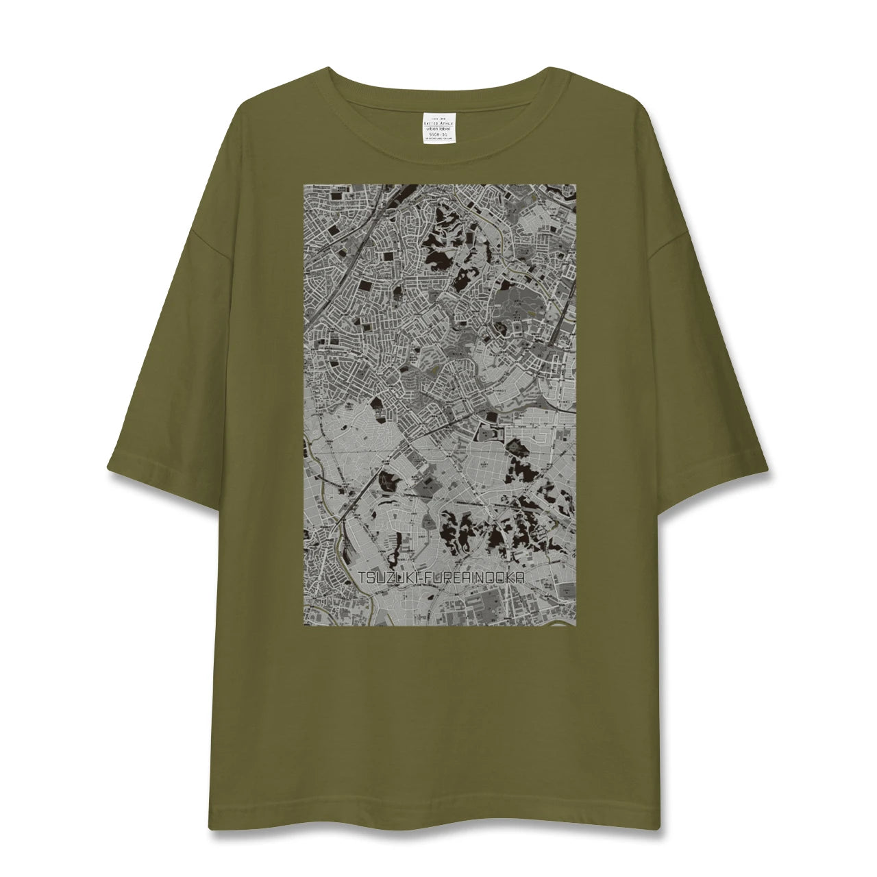 【都筑ふれあいの丘(神奈川県)】地図柄ビッグシルエットTシャツ
