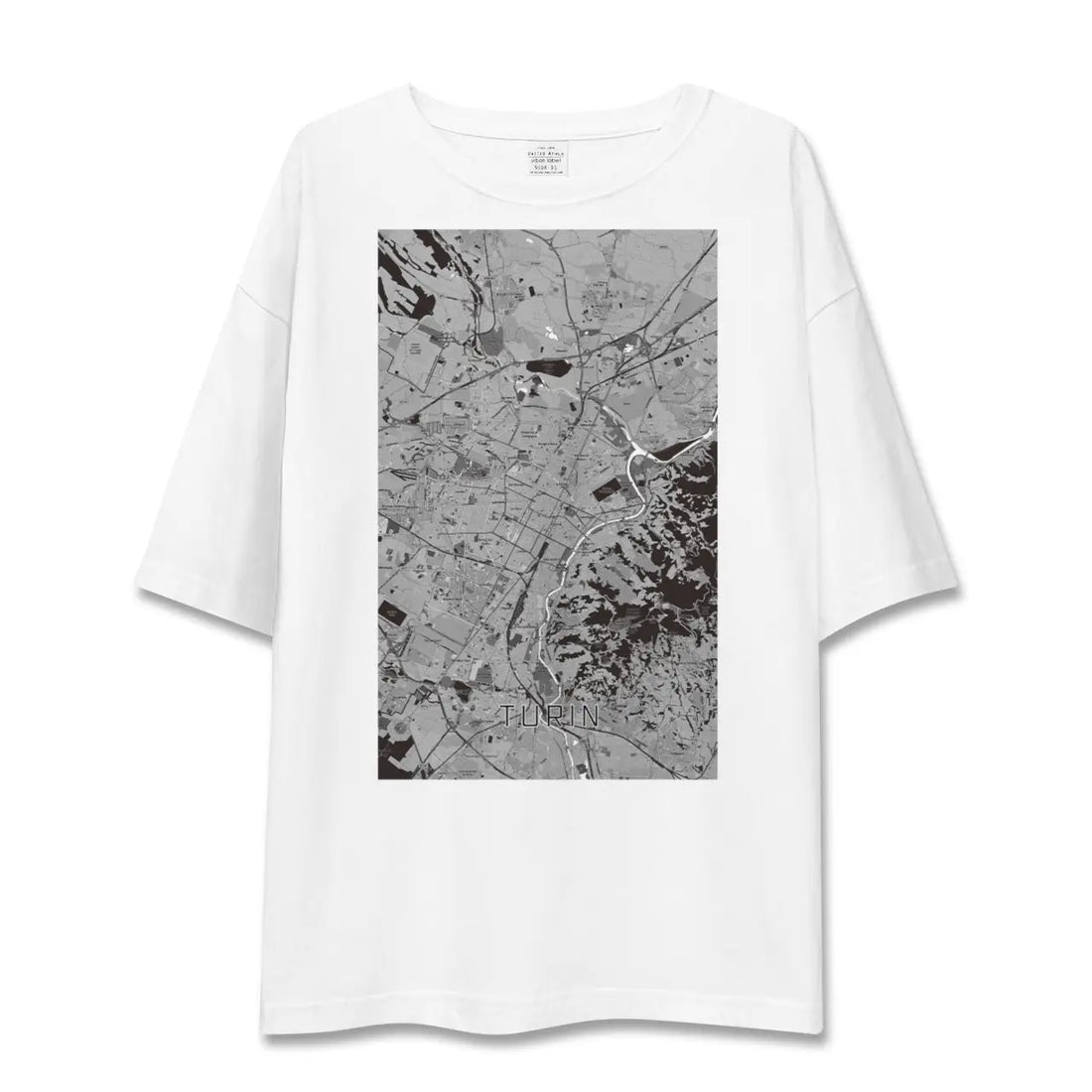 【トリノ(イタリア)】地図柄ビッグシルエットTシャツ