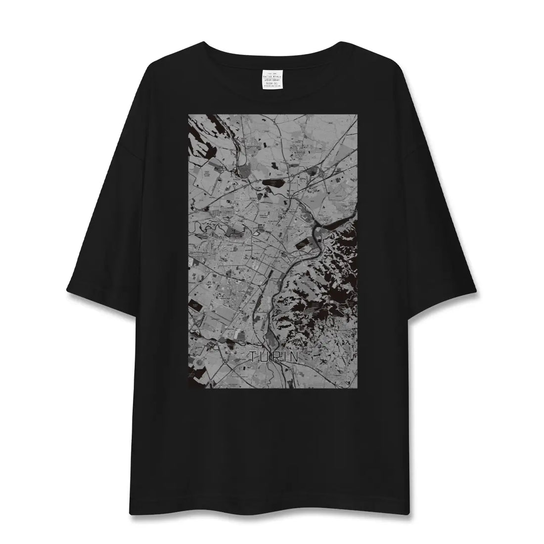 【トリノ(イタリア)】地図柄ビッグシルエットTシャツ