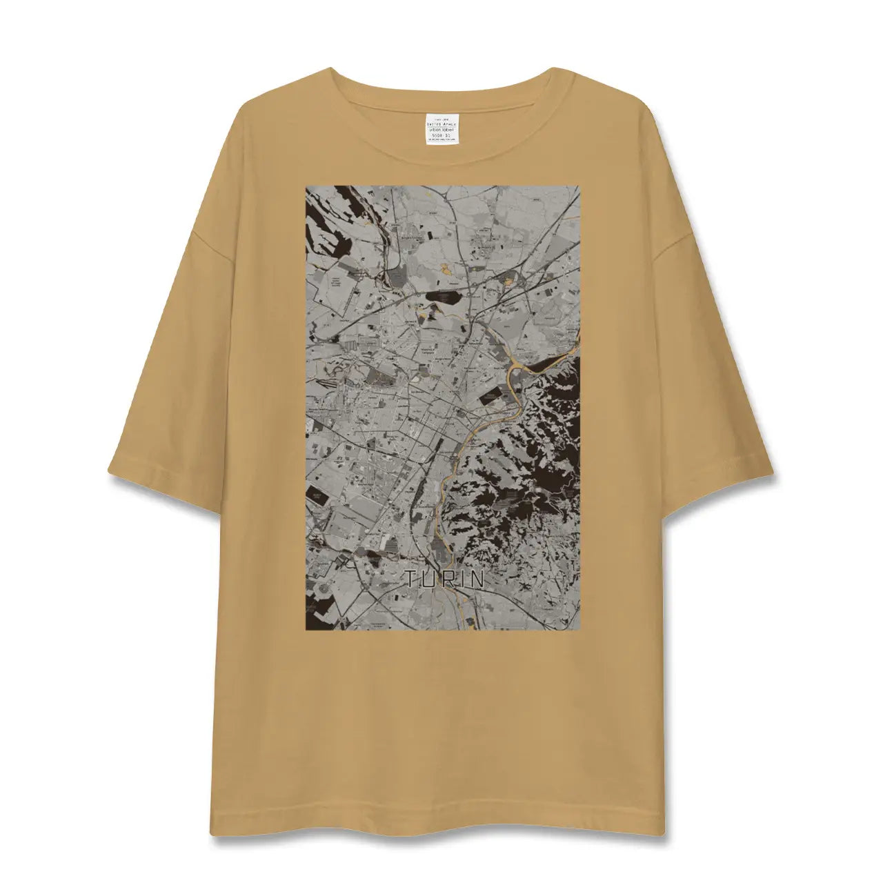 【トリノ(イタリア)】地図柄ビッグシルエットTシャツ