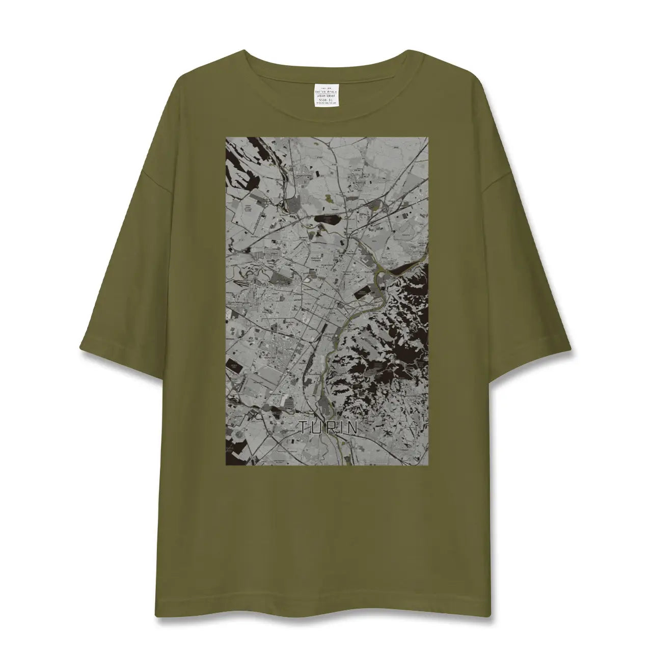 【トリノ(イタリア)】地図柄ビッグシルエットTシャツ