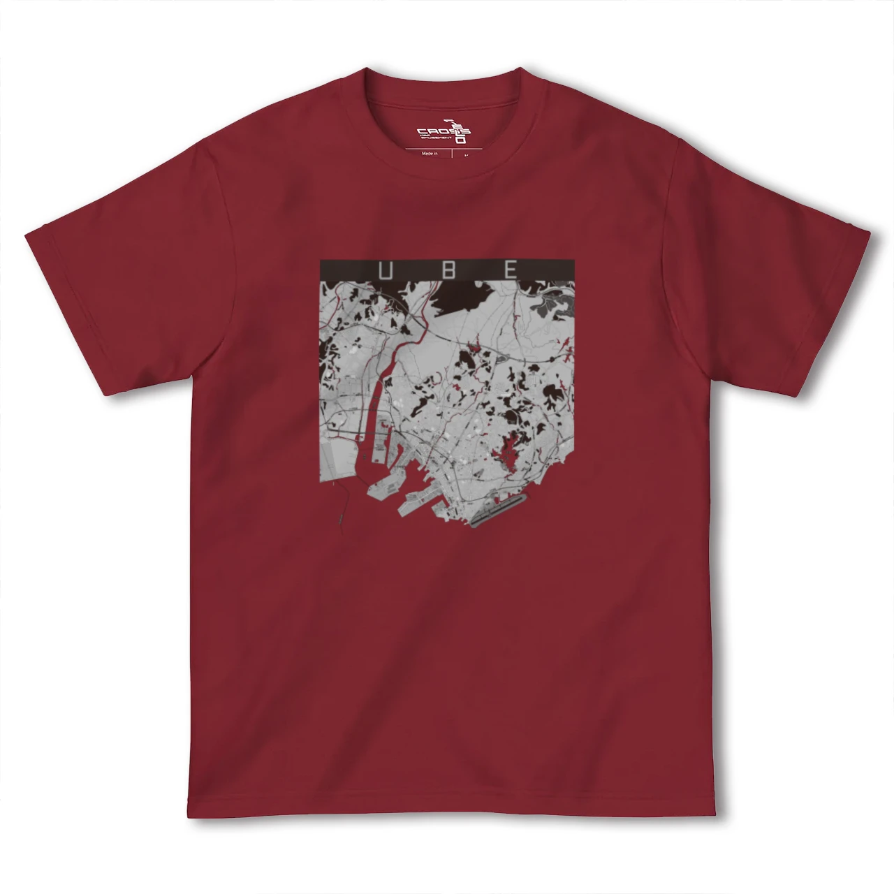 【宇部(山口県)】地図柄ヘビーウェイトTシャツ