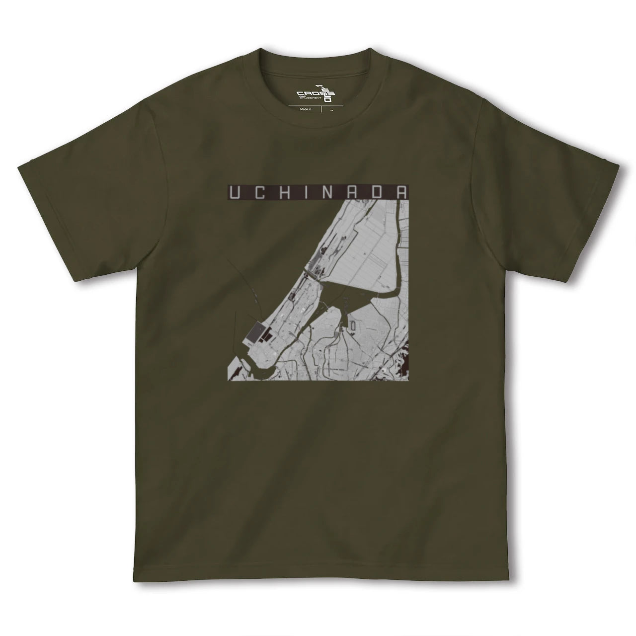 【内灘(石川県)】地図柄ヘビーウェイトTシャツ