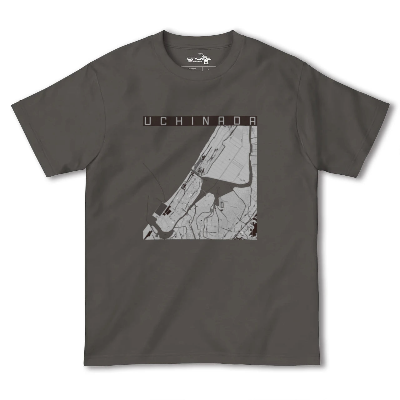 【内灘(石川県)】地図柄ヘビーウェイトTシャツ