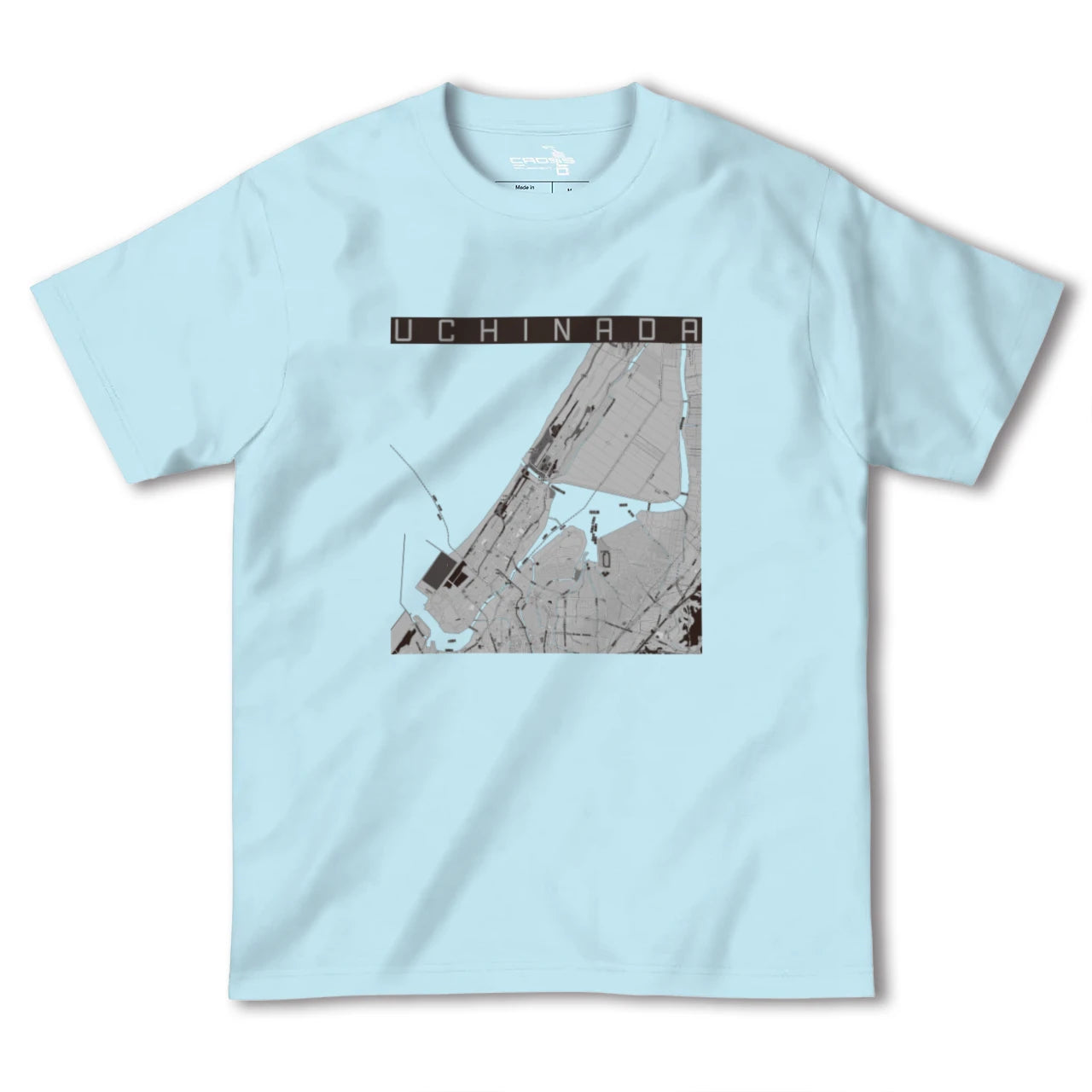 【内灘(石川県)】地図柄ヘビーウェイトTシャツ