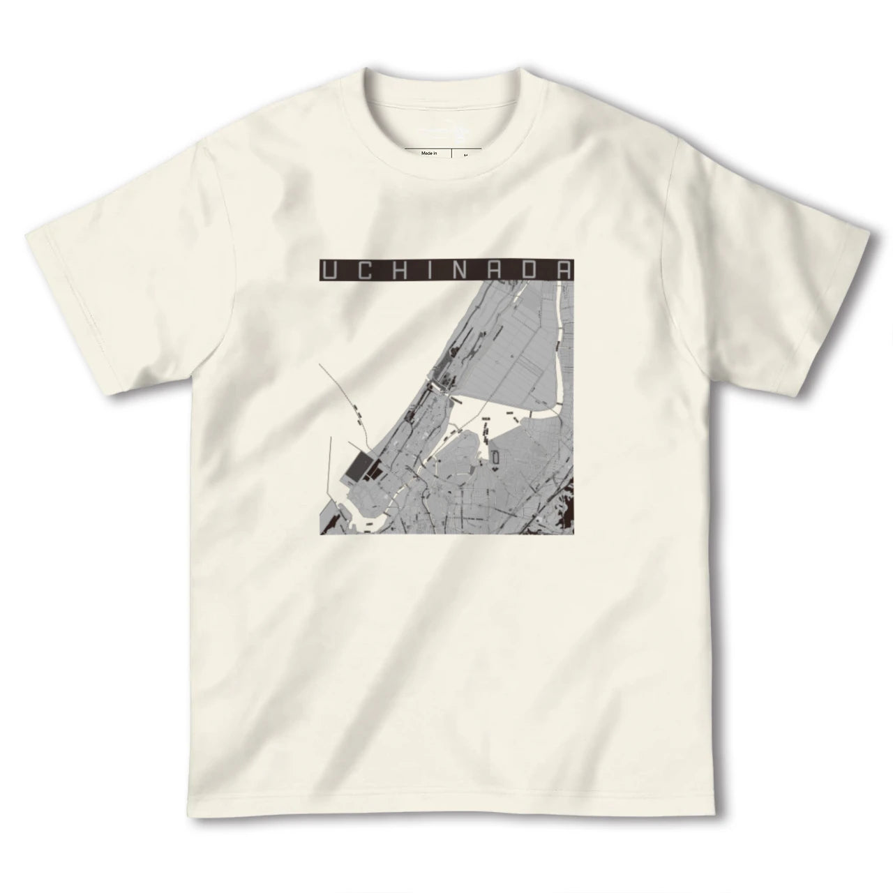 【内灘(石川県)】地図柄ヘビーウェイトTシャツ