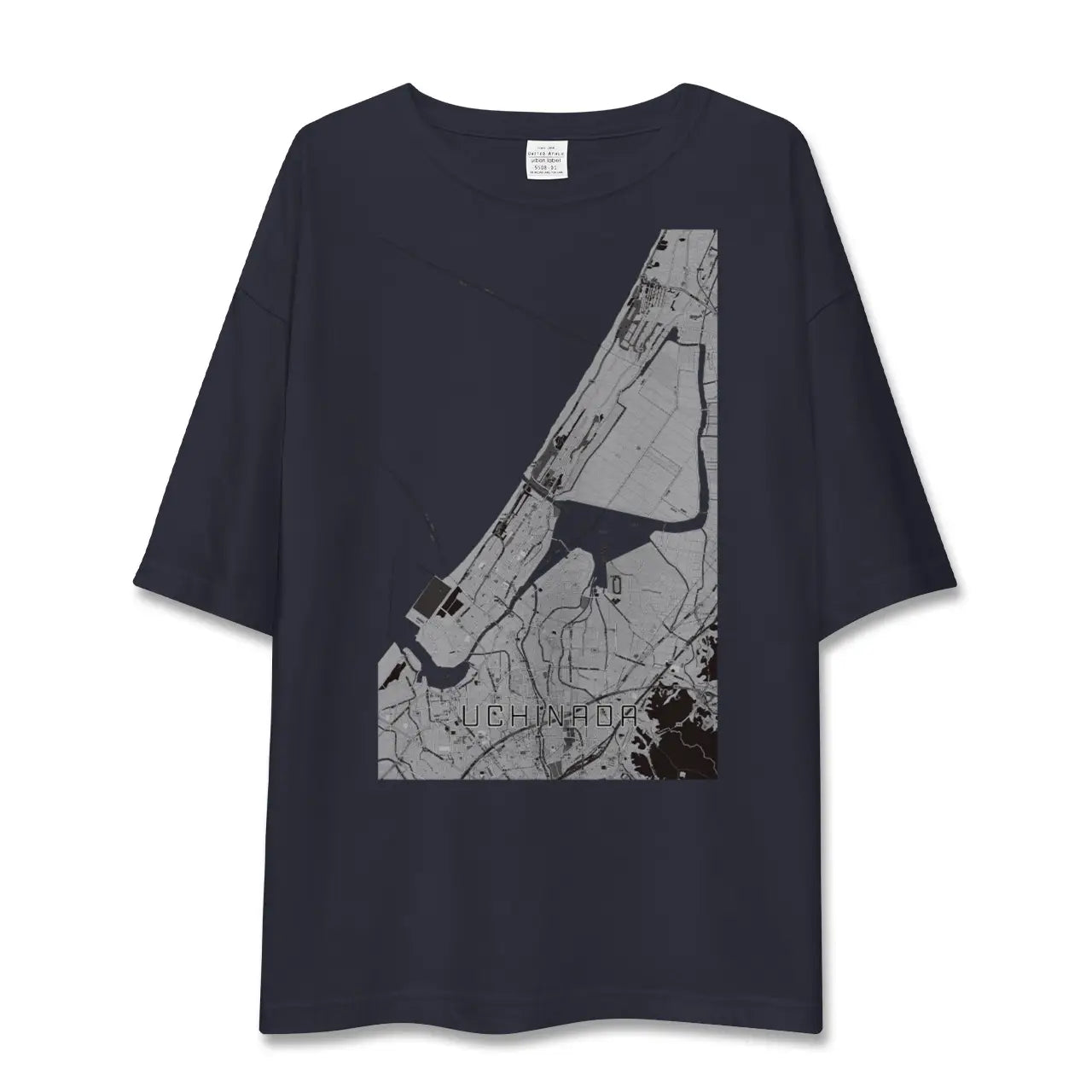 【内灘(石川県)】地図柄ビッグシルエットTシャツ