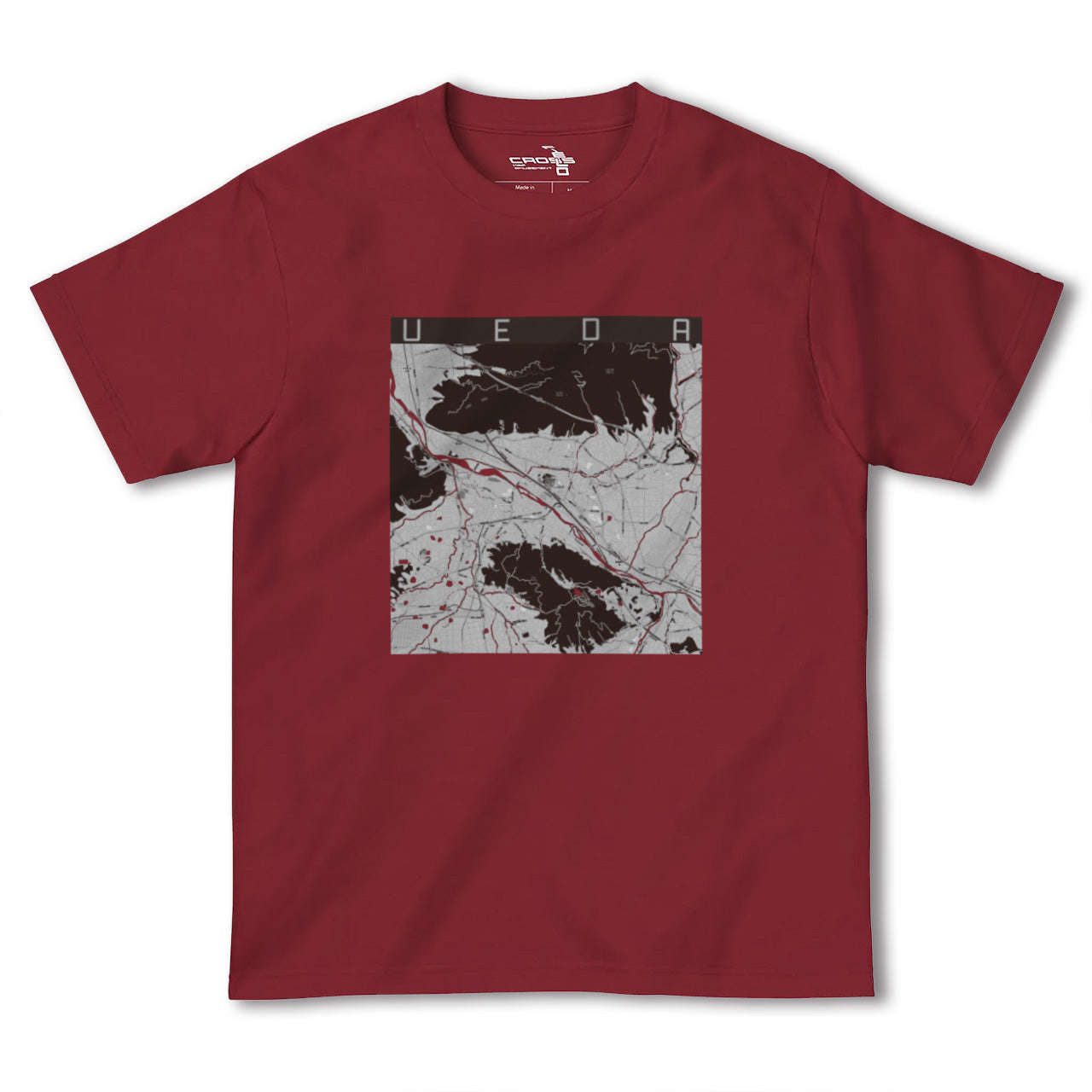 【上田(長野県)】地図柄ヘビーウェイトTシャツ