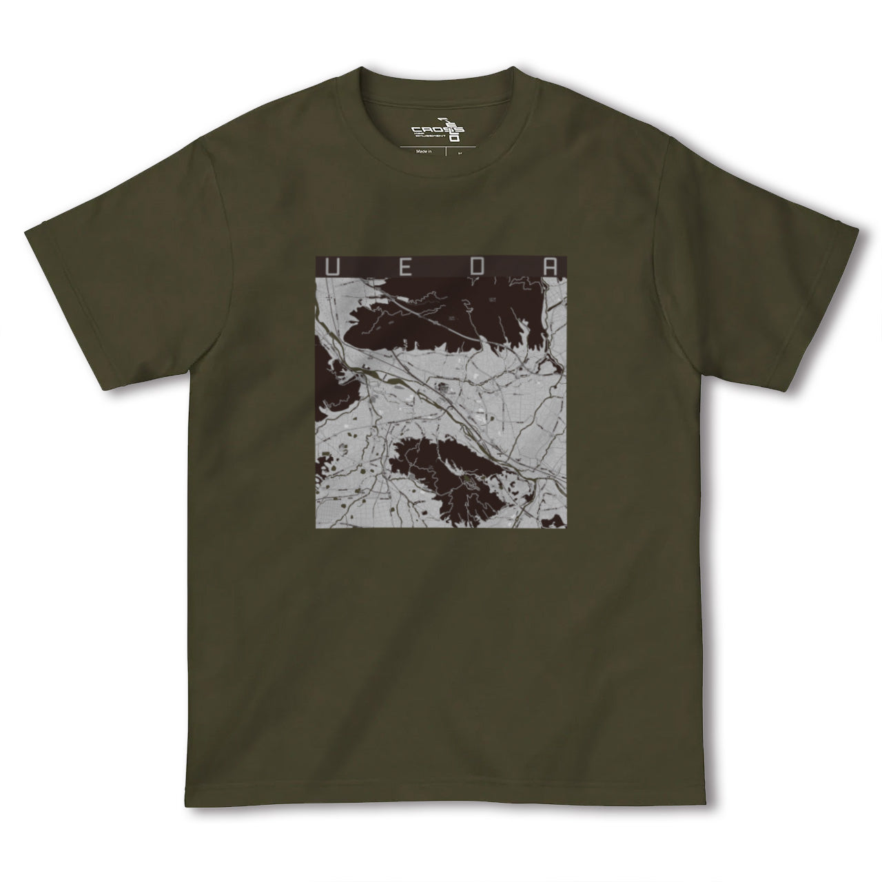 【上田(長野県)】地図柄ヘビーウェイトTシャツ