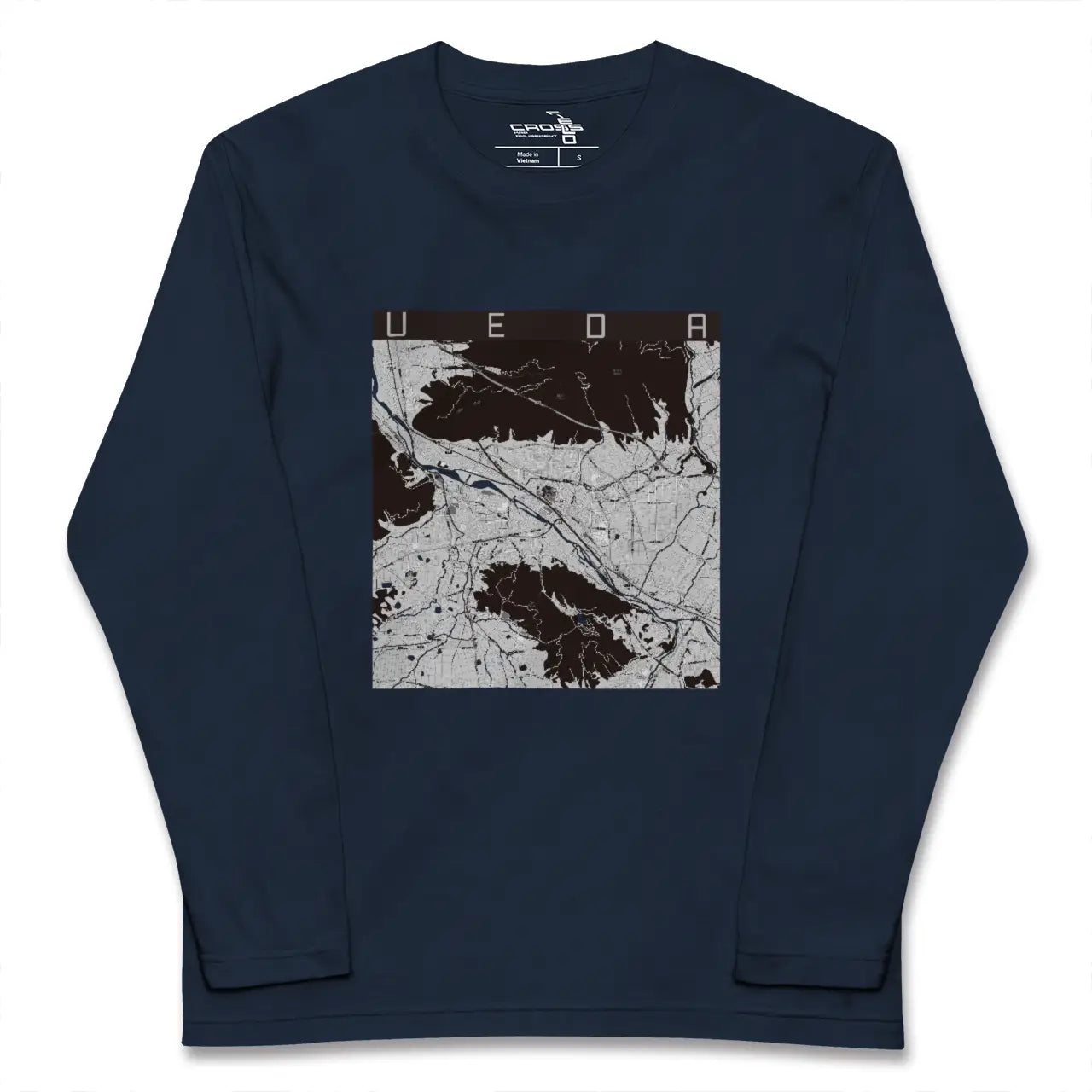 【上田(長野県)】地図柄ロングスリーブTシャツ