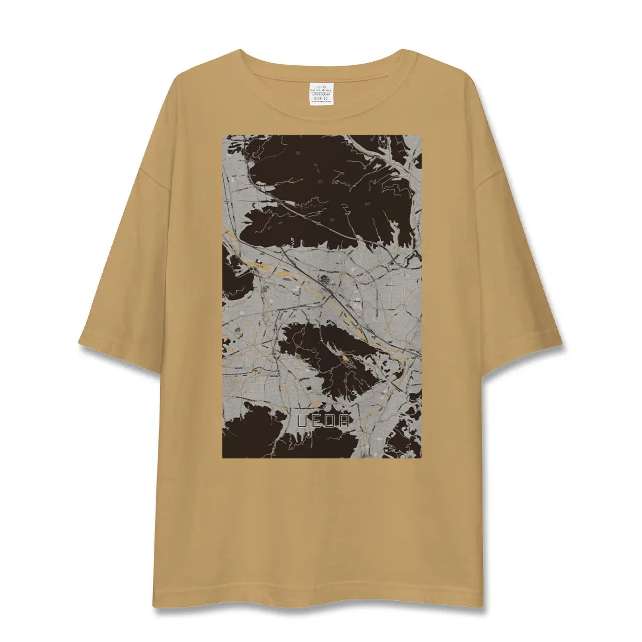 【上田(長野県)】地図柄ビッグシルエットTシャツ