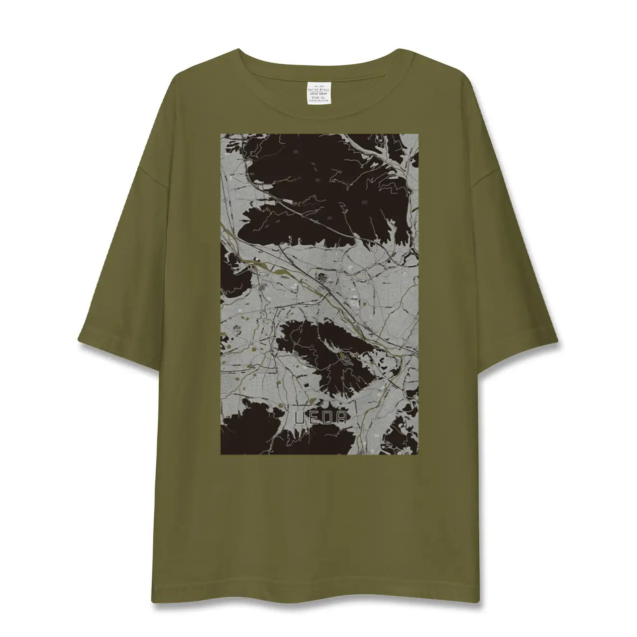 【上田(長野県)】地図柄ビッグシルエットTシャツ