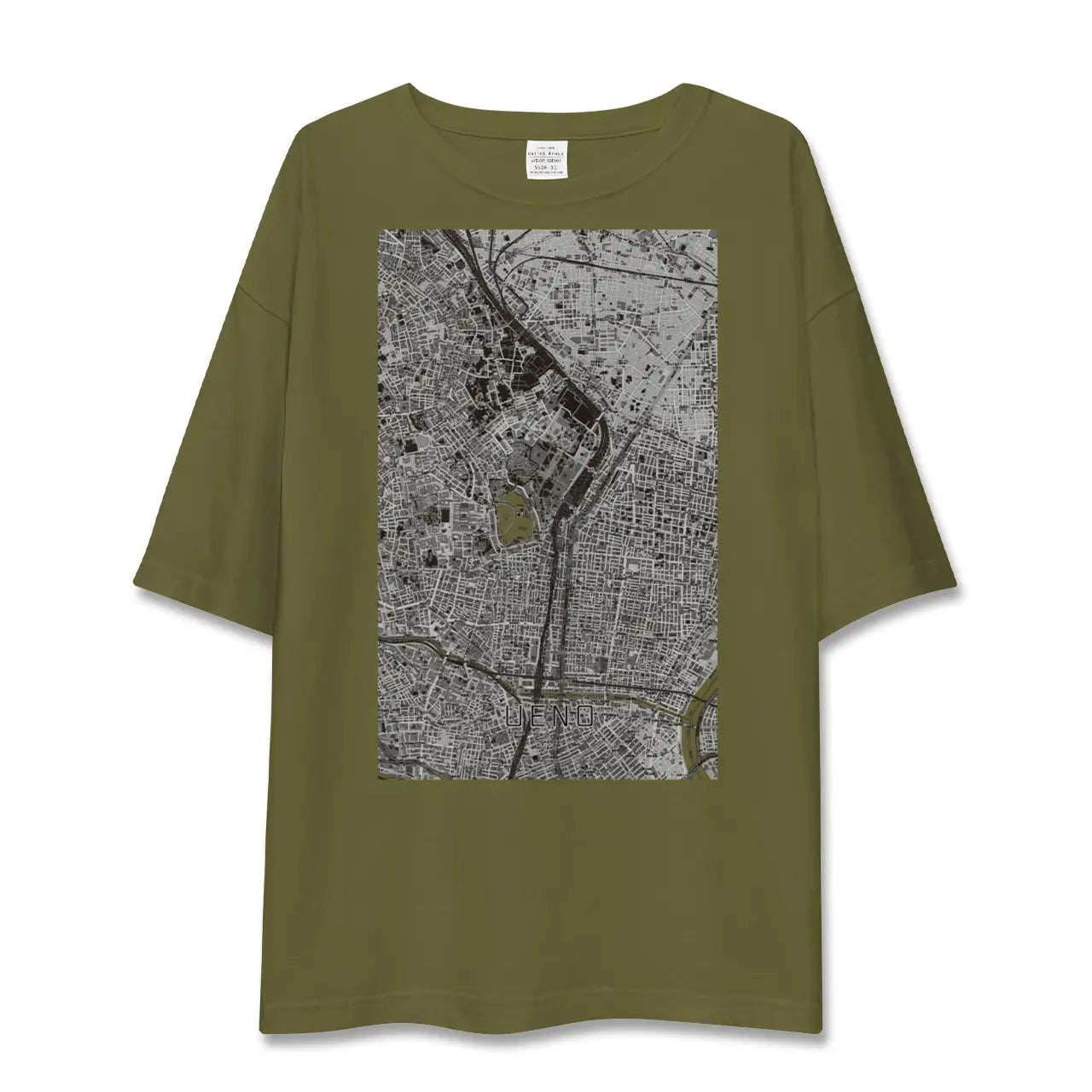 【上野(東京都)】地図柄ビッグシルエットTシャツ