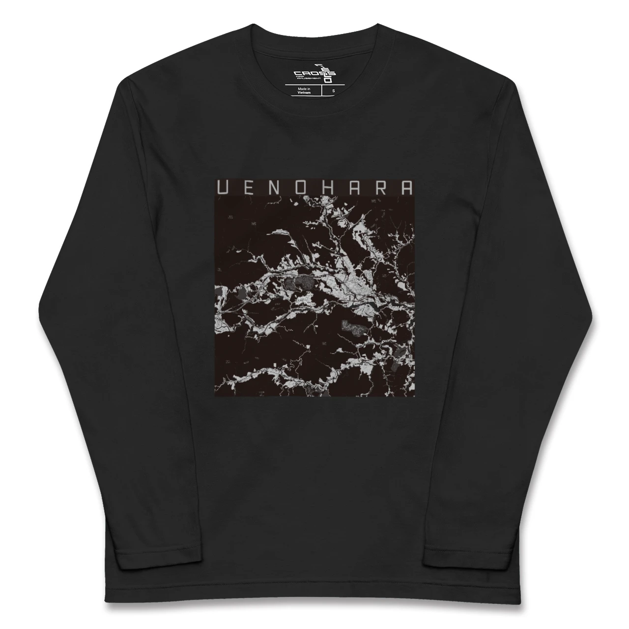 【上野原(山梨県)】地図柄ロングスリーブTシャツ