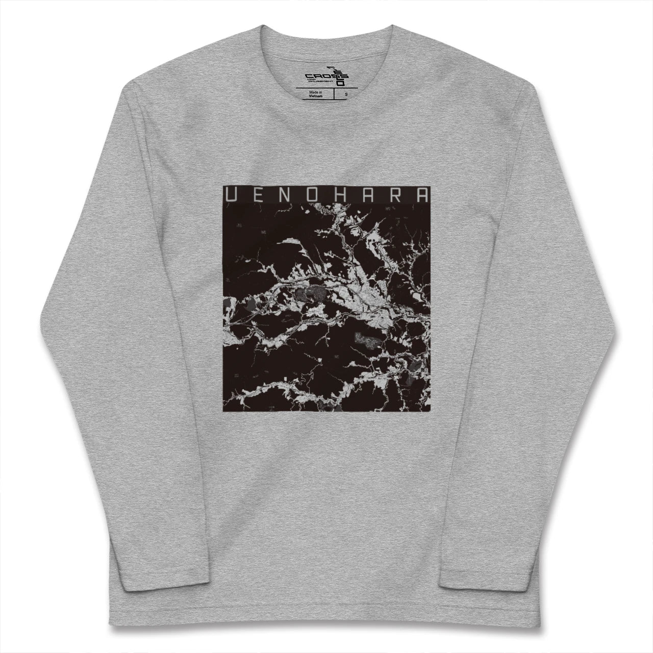 【上野原(山梨県)】地図柄ロングスリーブTシャツ