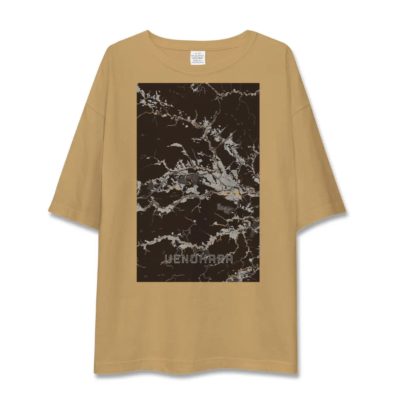 【上野原(山梨県)】地図柄ビッグシルエットTシャツ