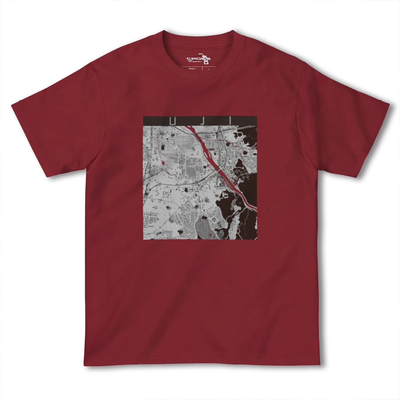 【宇治(京都府)】地図柄ヘビーウェイトTシャツ
