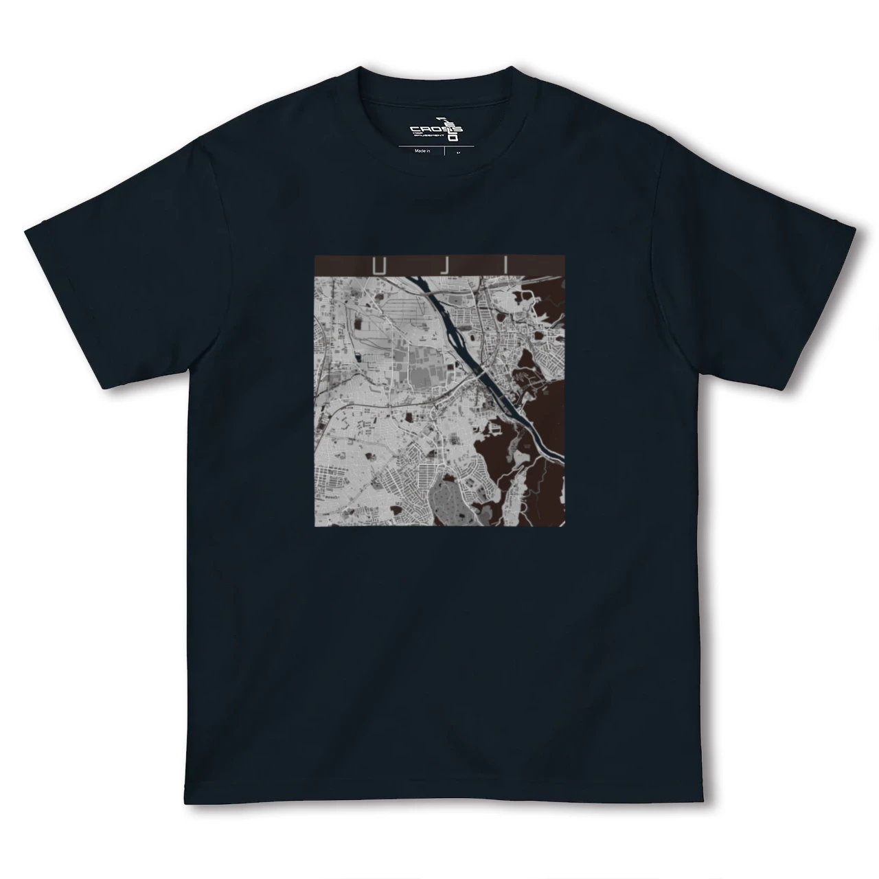 【宇治(京都府)】地図柄ヘビーウェイトTシャツ