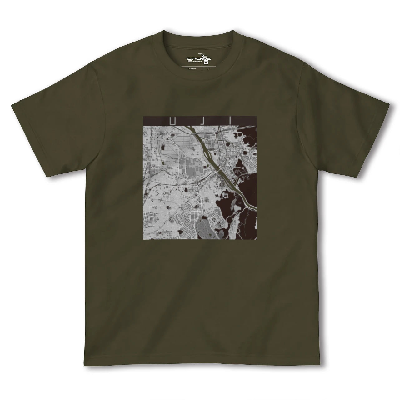 【宇治(京都府)】地図柄ヘビーウェイトTシャツ
