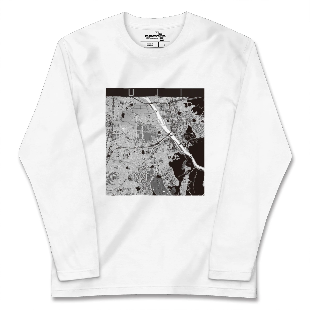 【宇治(京都府)】地図柄ロングスリーブTシャツ