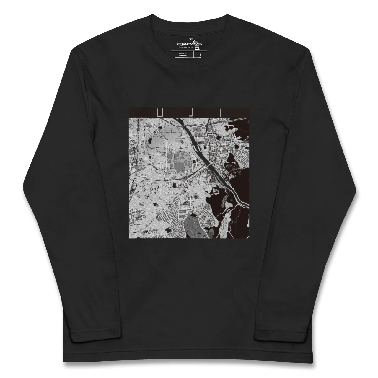 【宇治(京都府)】地図柄ロングスリーブTシャツ