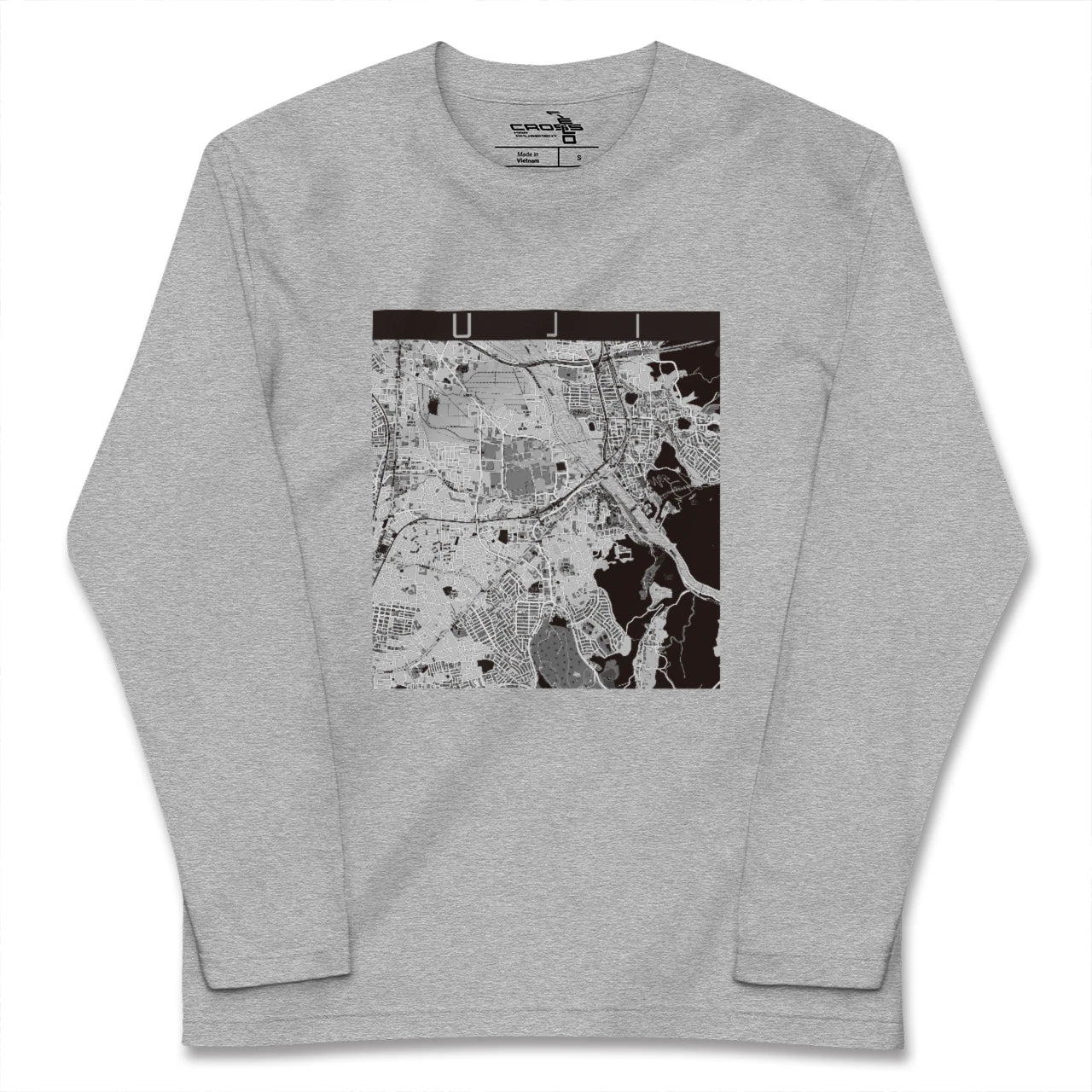 【宇治(京都府)】地図柄ロングスリーブTシャツ