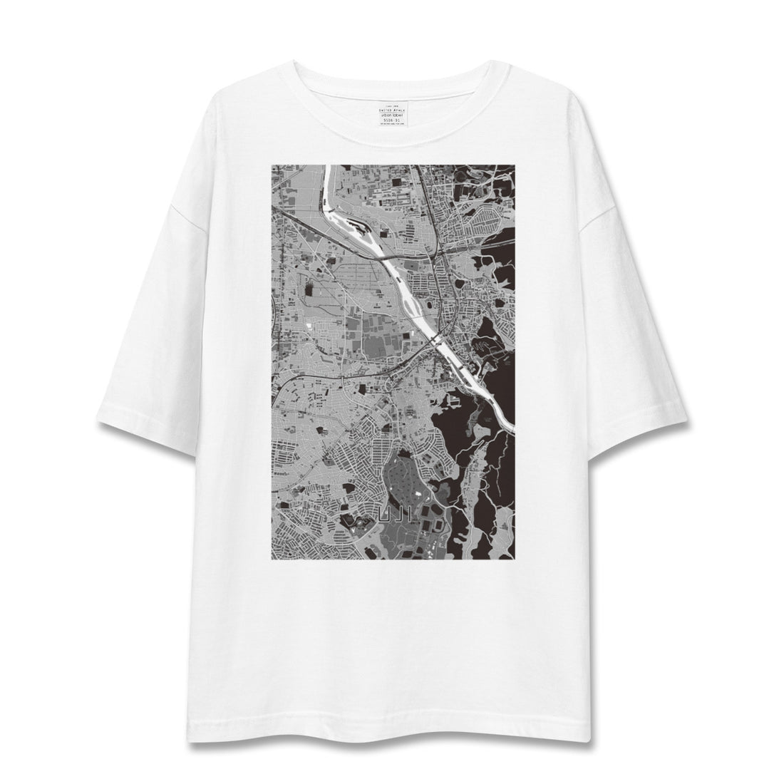 【宇治(京都府)】地図柄ビッグシルエットTシャツ