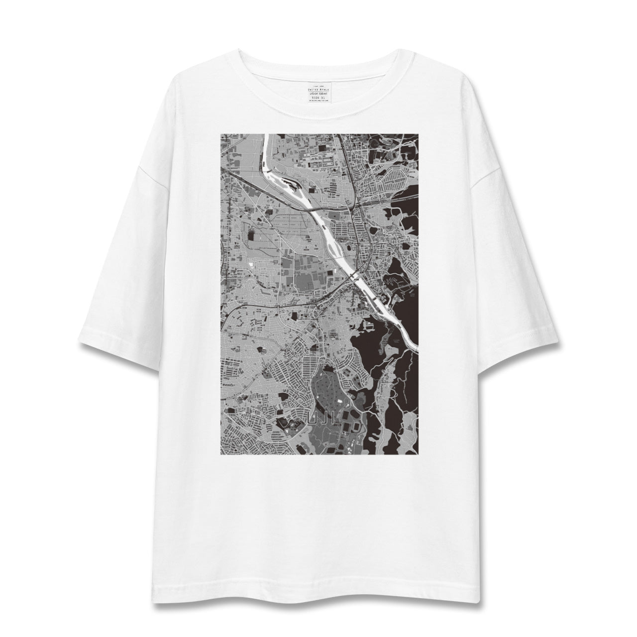 【宇治(京都府)】地図柄ビッグシルエットTシャツ