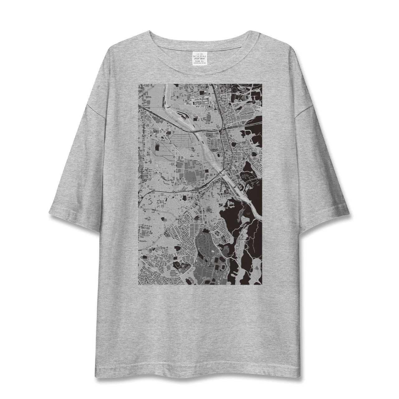 【宇治(京都府)】地図柄ビッグシルエットTシャツ