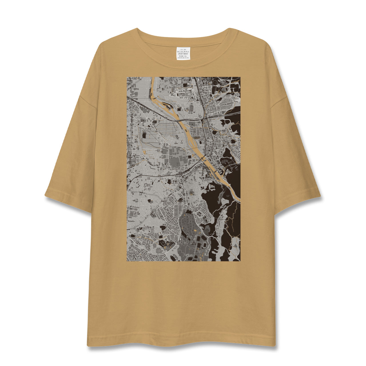 【宇治(京都府)】地図柄ビッグシルエットTシャツ