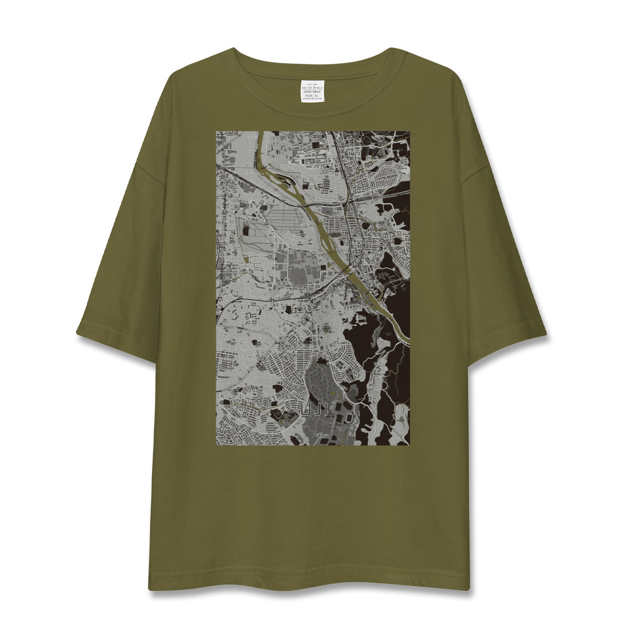 【宇治(京都府)】地図柄ビッグシルエットTシャツ