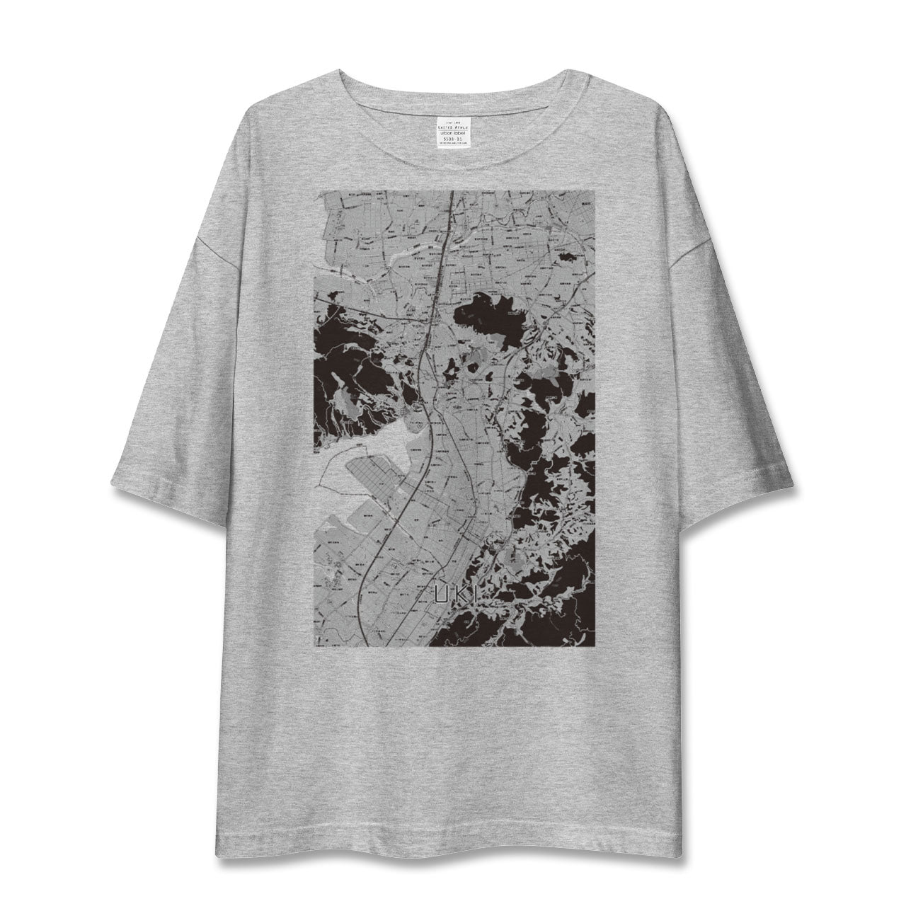 【宇城(熊本県)】地図柄ビッグシルエットTシャツ