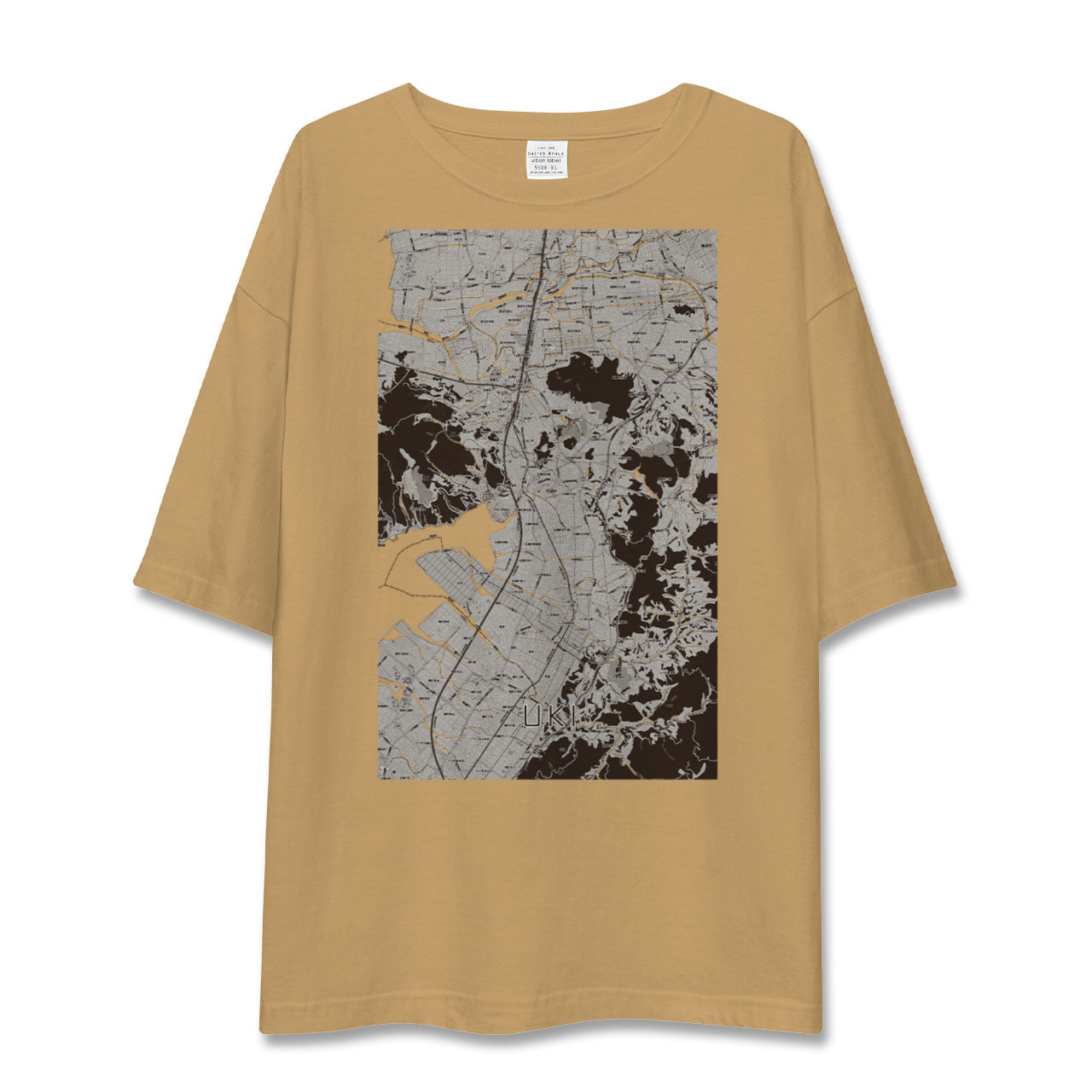 【宇城(熊本県)】地図柄ビッグシルエットTシャツ