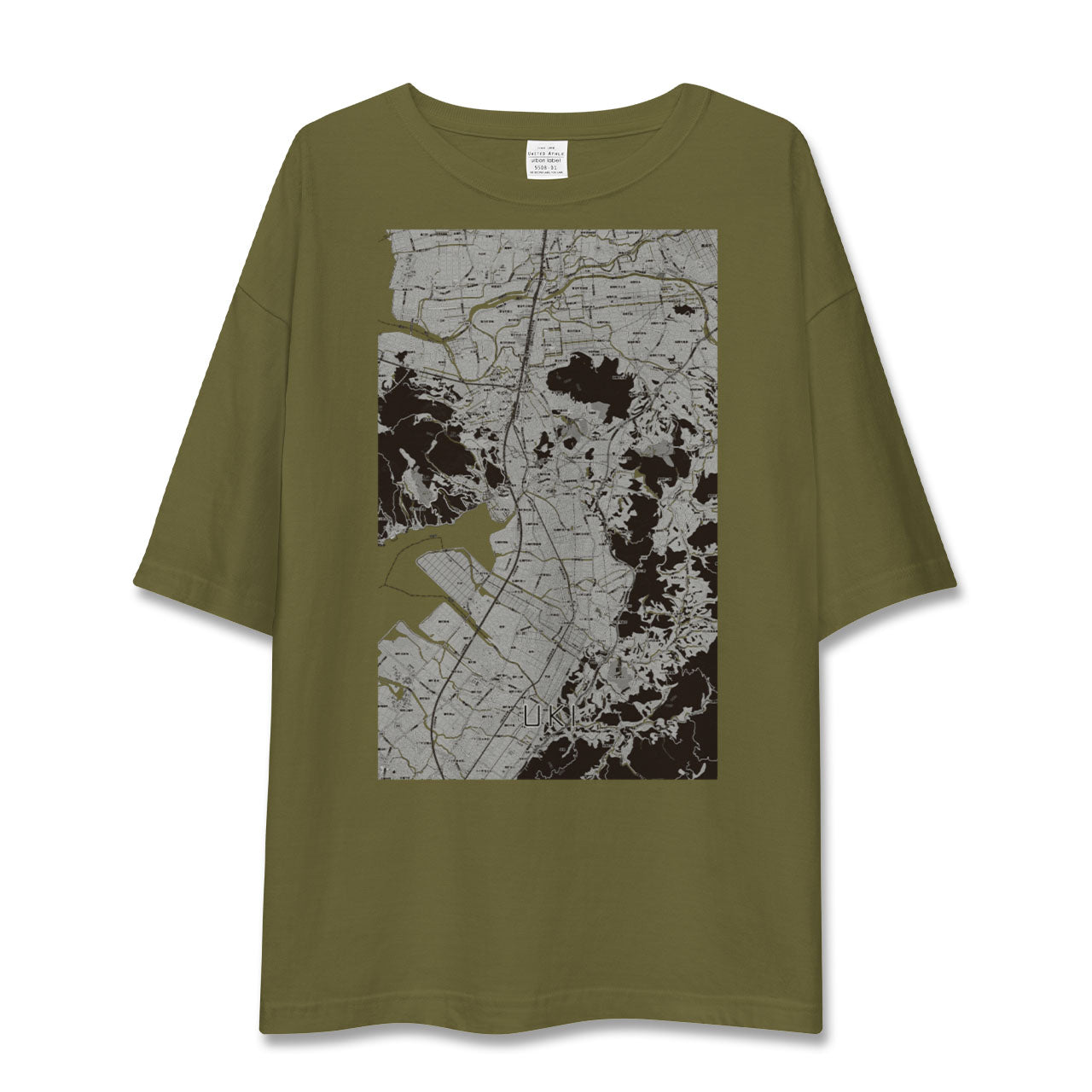 【宇城(熊本県)】地図柄ビッグシルエットTシャツ