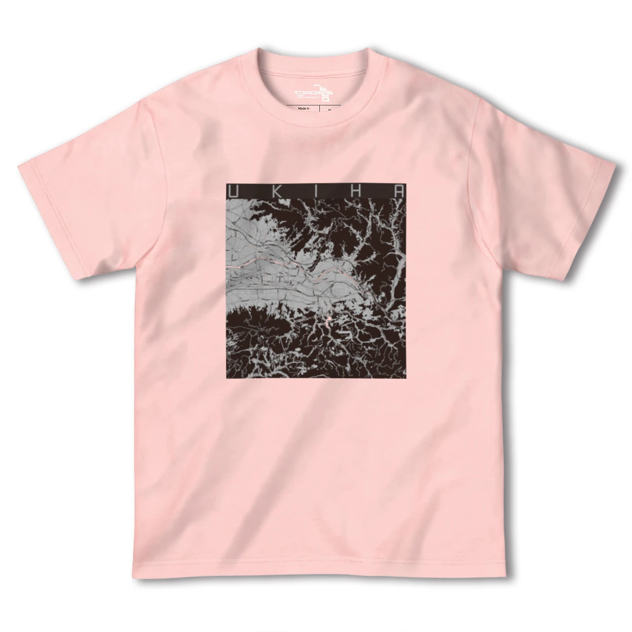 【うきは(福岡県)】地図柄ヘビーウェイトTシャツ