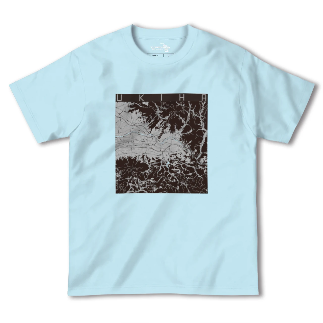 【うきは(福岡県)】地図柄ヘビーウェイトTシャツ