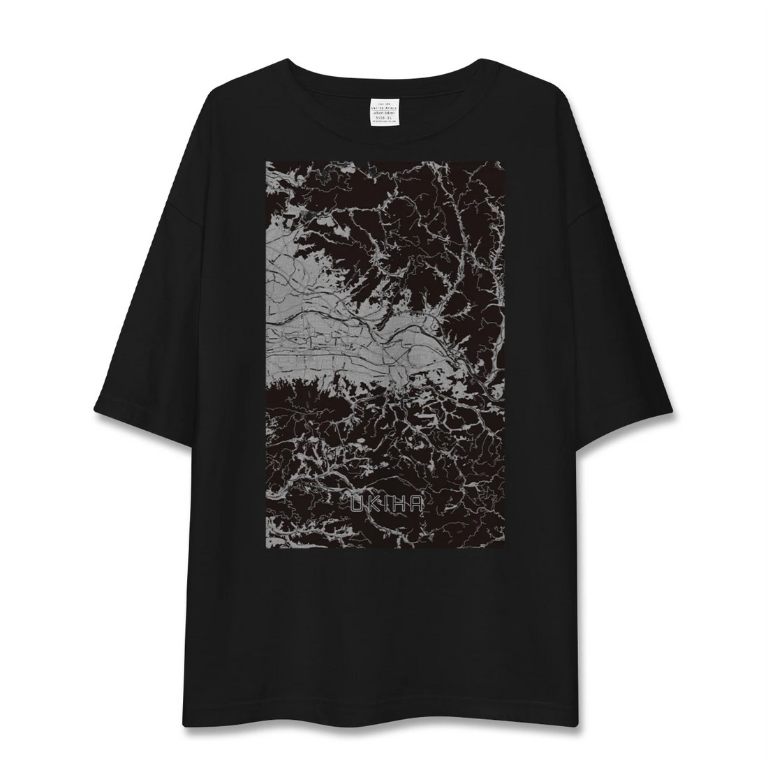 【うきは(福岡県)】地図柄ビッグシルエットTシャツ