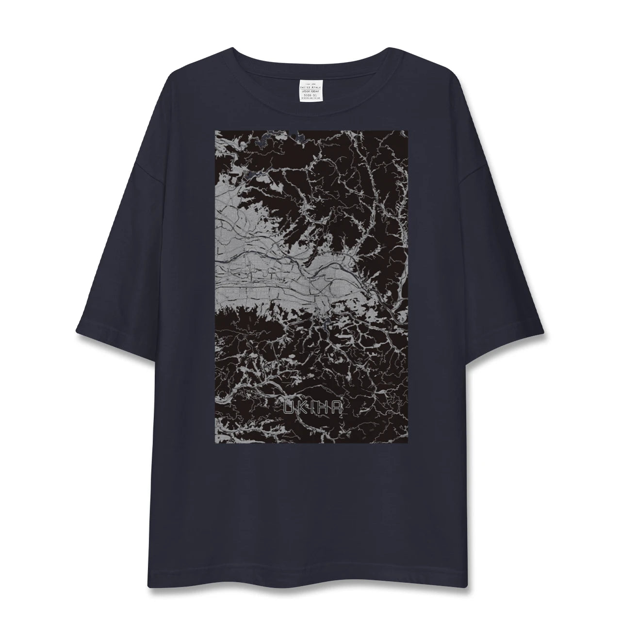 【うきは(福岡県)】地図柄ビッグシルエットTシャツ