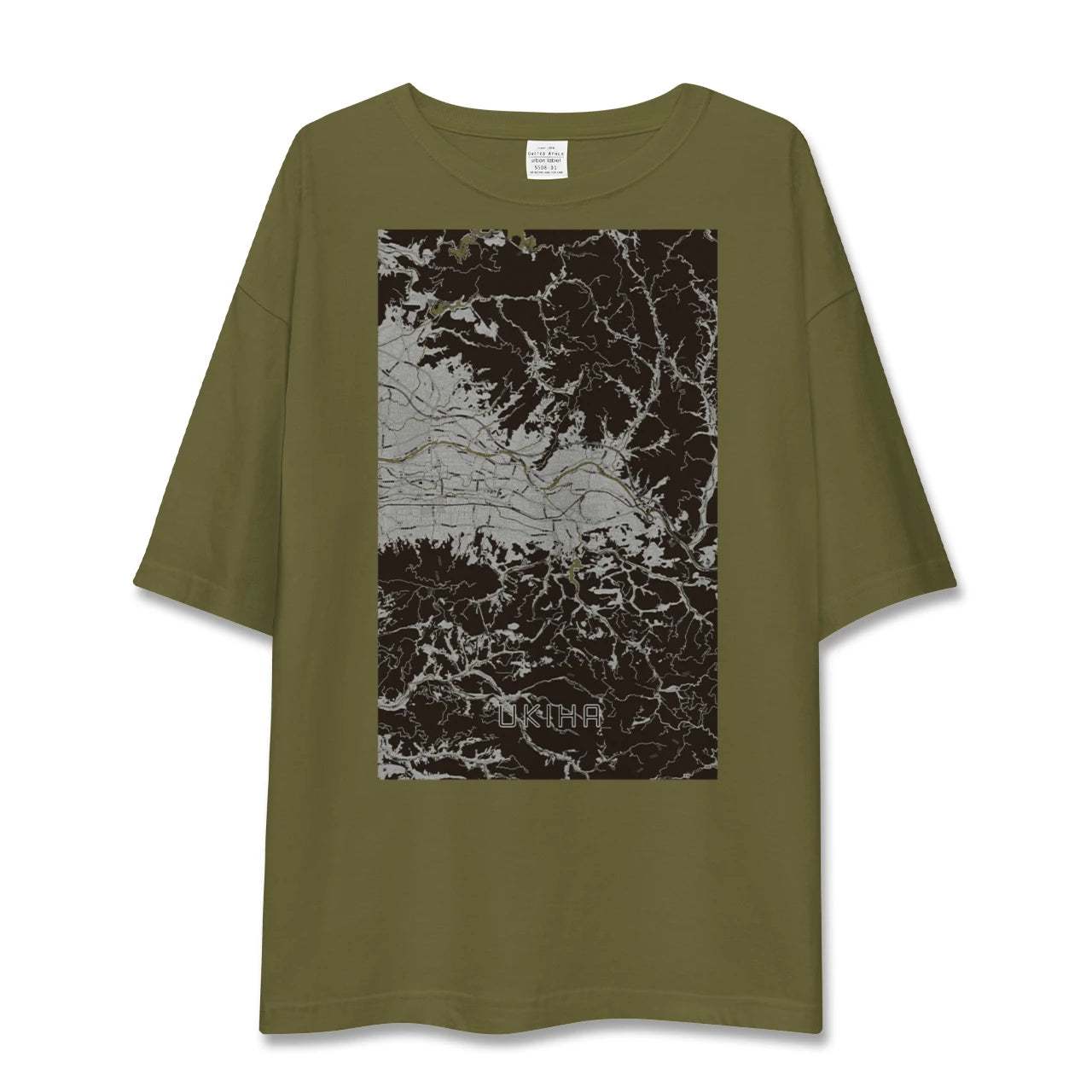 【うきは(福岡県)】地図柄ビッグシルエットTシャツ