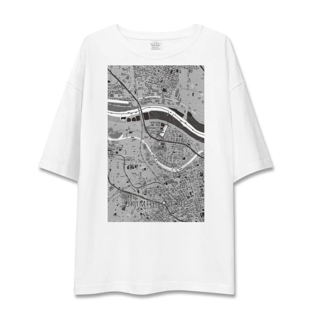 【浮間舟渡(東京都)】地図柄ビッグシルエットTシャツ