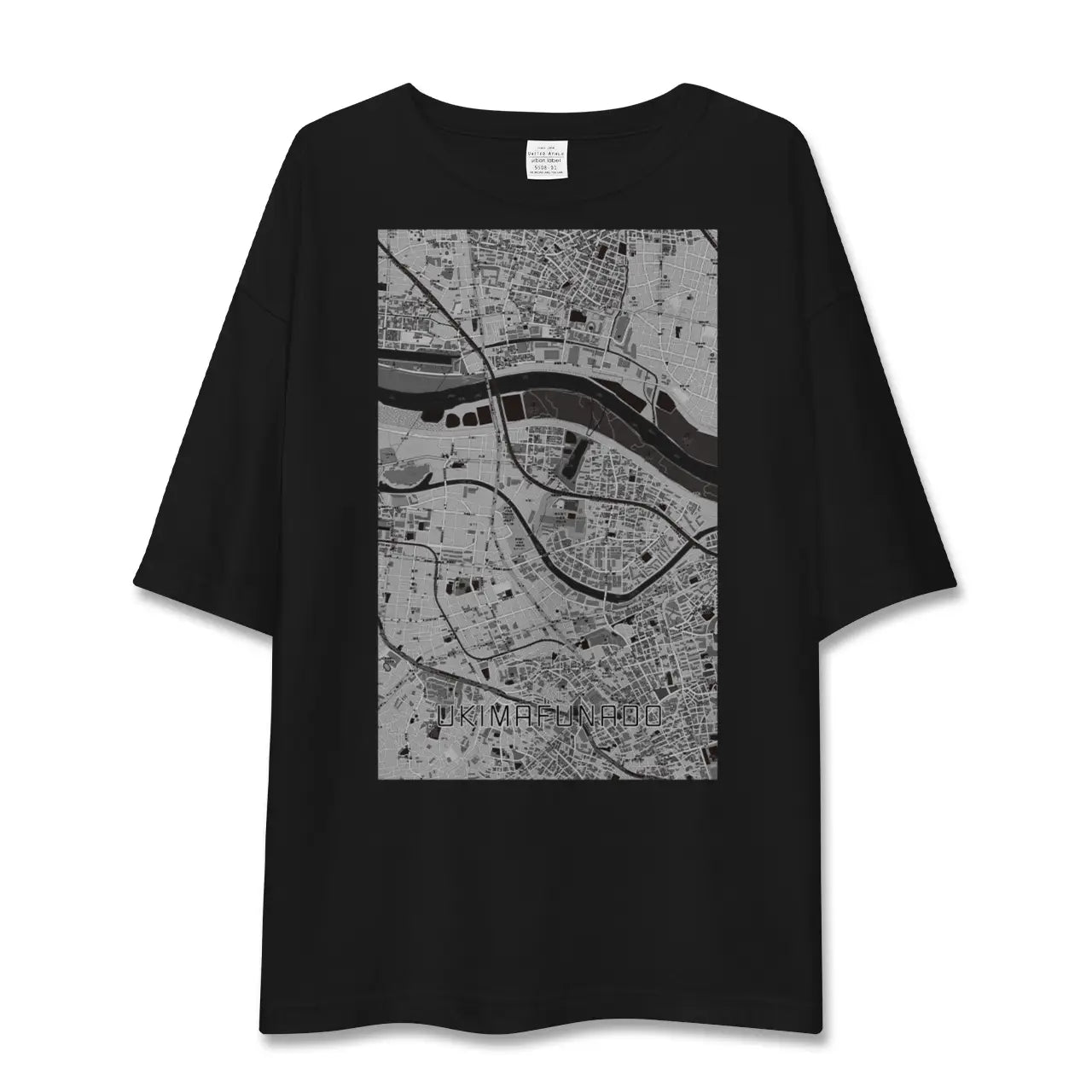 【浮間舟渡(東京都)】地図柄ビッグシルエットTシャツ