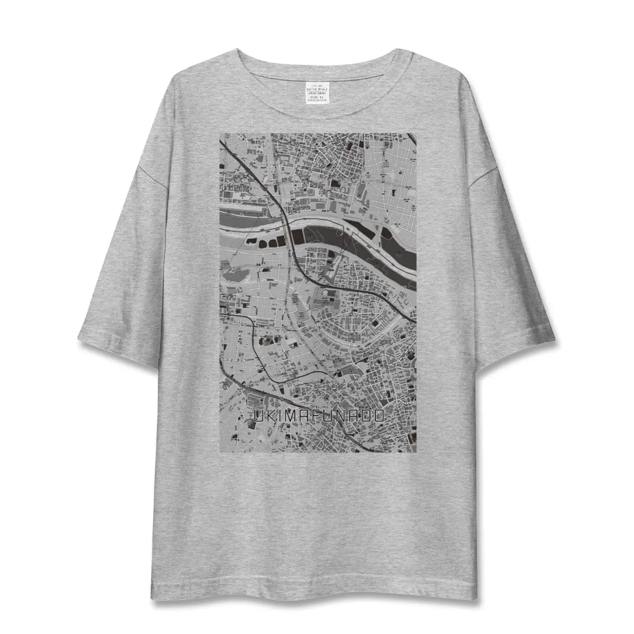 【浮間舟渡(東京都)】地図柄ビッグシルエットTシャツ