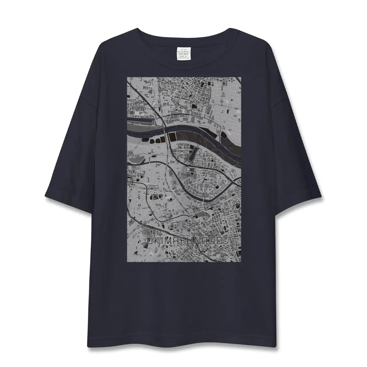 【浮間舟渡(東京都)】地図柄ビッグシルエットTシャツ