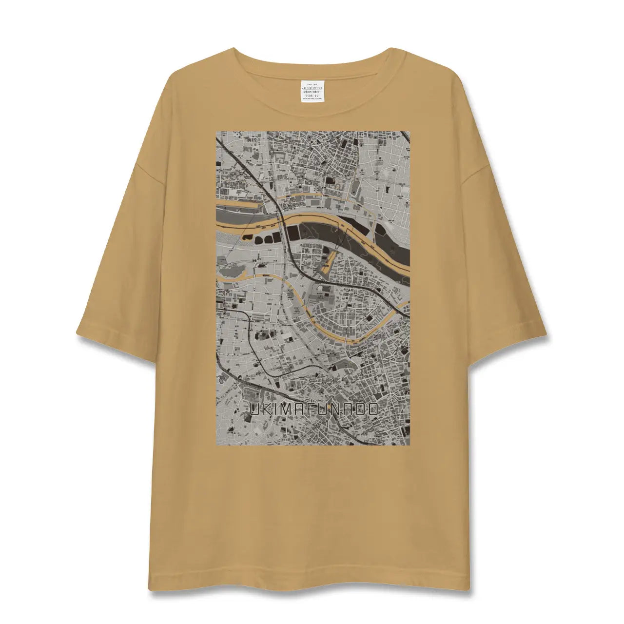 【浮間舟渡(東京都)】地図柄ビッグシルエットTシャツ