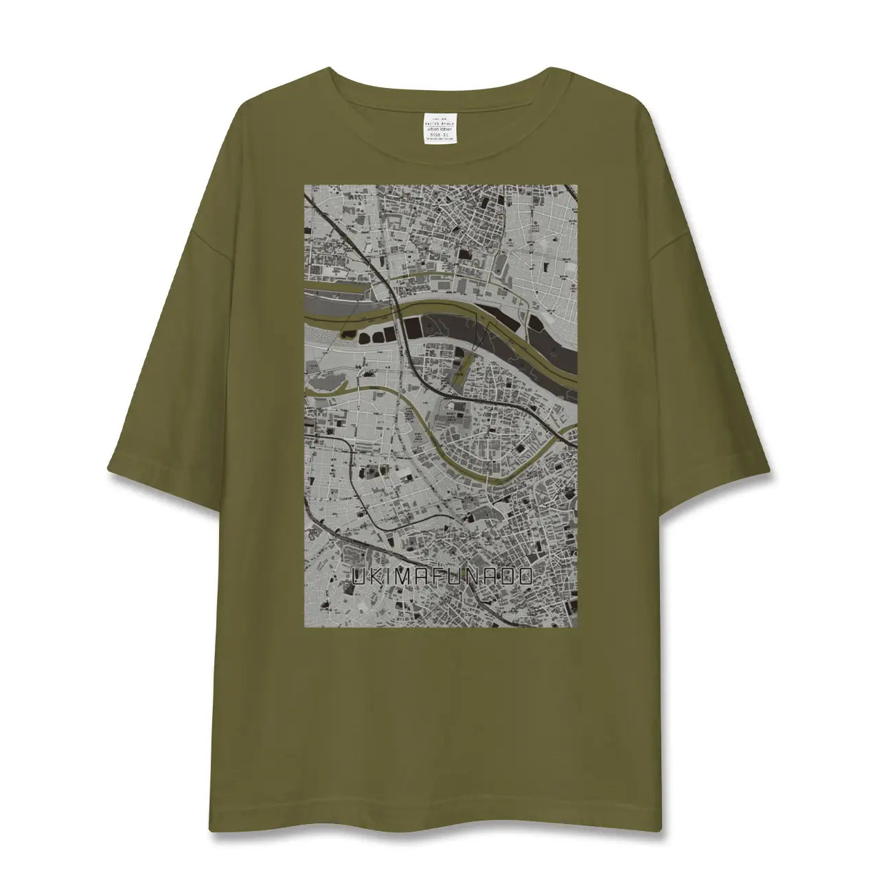 【浮間舟渡(東京都)】地図柄ビッグシルエットTシャツ
