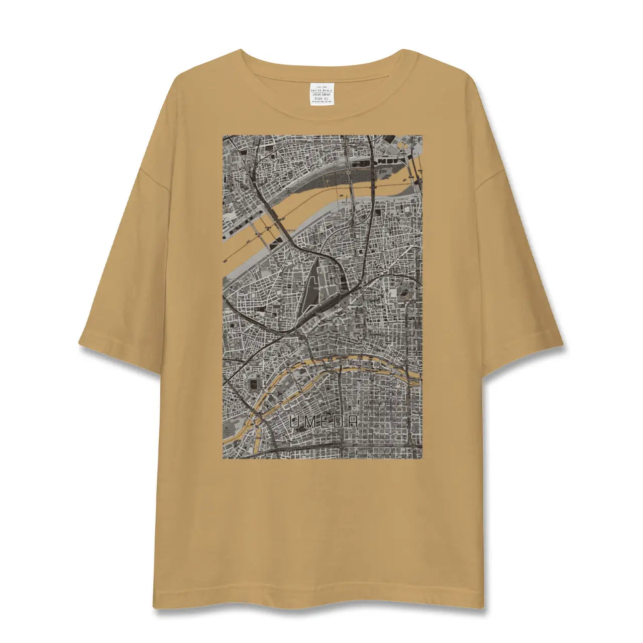 【梅田(大阪府)】地図柄ビッグシルエットTシャツ