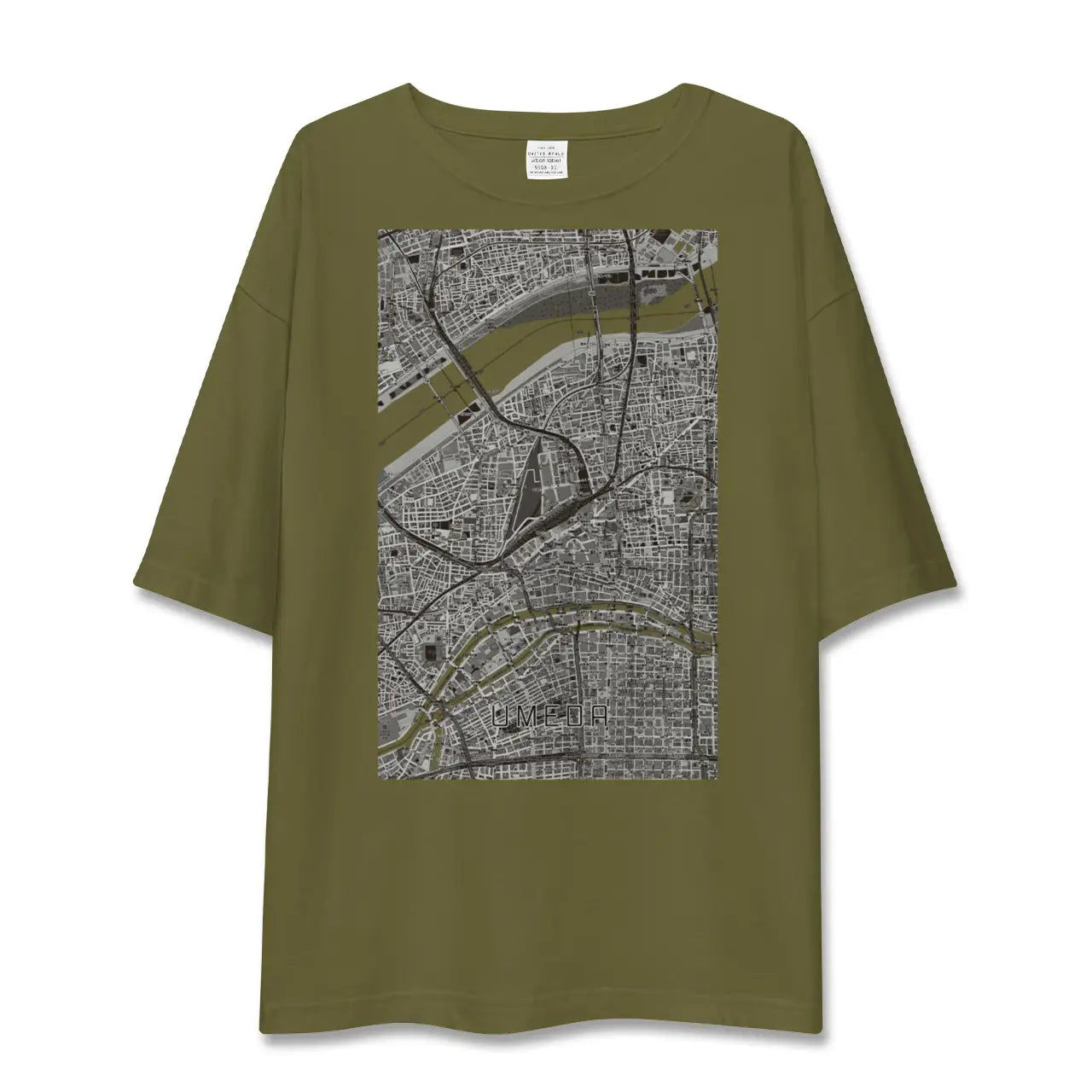 【梅田(大阪府)】地図柄ビッグシルエットTシャツ
